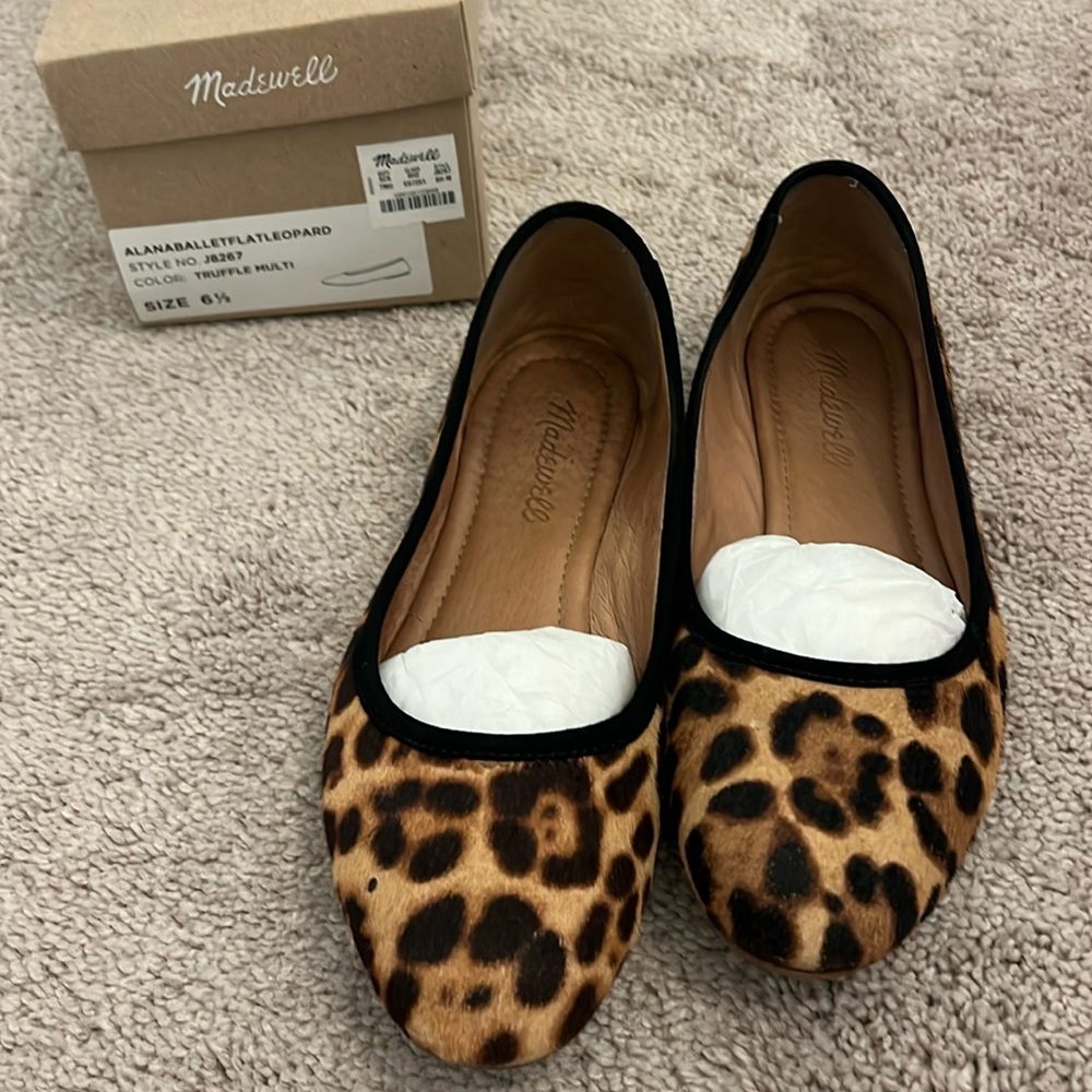 Madewell Alana ballet flat leopard size 6.5